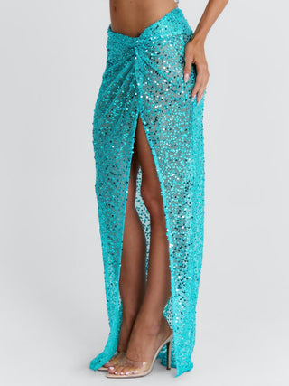 HARRPER MAXI SKIRT TURQUOISE Maxi Skirt 