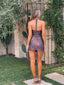HAVEN MINI DRESS MAUVE LEOPARDO Mini Dress 