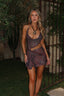HAVEN MINI DRESS MAUVE LEOPARDO Mini Dress 