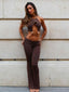HELLE TOP CHOCOLATE Crop Top 