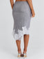 LAELIA MIDI SKIRT SILVER Midi Skirt 