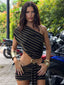 CATALINA MINI DRESS GOLD STRIPE Mini Dress 