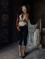 CARLENE CAPRI JUMPSUIT WHITEBLACK