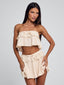 ISIDORA MINI SKIRT BEIGE Mini Skirt 