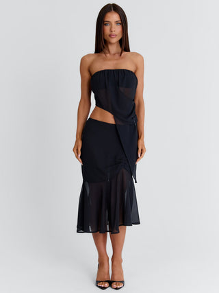 ITZELI MIDI SKIRT BLACK Midi Skirt 