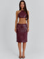 JAMEELA MIDI SKIRT BURGUNDY Midi Skirt 