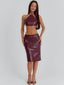 JAMEELA MIDI SKIRT BURGUNDY Midi Skirt 