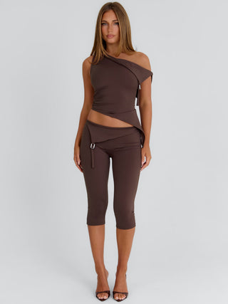 JULIETT TOP CHOCOLATE Crop Top 