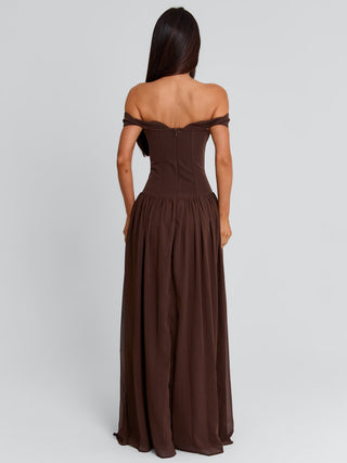 JUNIPIA MAXI DRESS CHOCOLATE Maxi Dress 