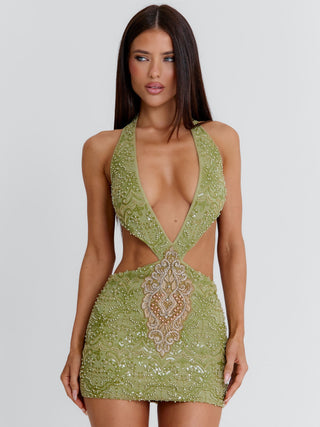 KAMARI MINI DRESS GREEN Mini Dress 