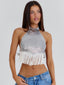 KATRINA CROP TOP SILVER Crop Top 