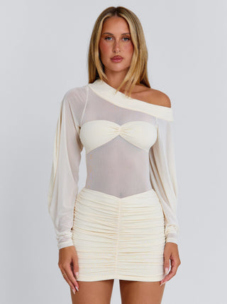 KILIE MINI DRESS BEIGE Mini Dress 