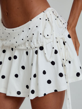 KYLA MINI SKIRT BLACK POLKA DOT Mini Dress 