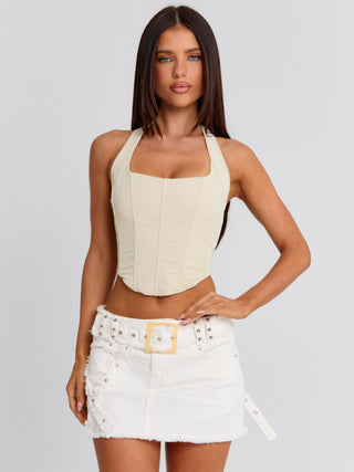NOVAI MINI SKIRT WHITE Mini Skirt 