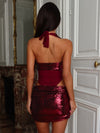 LAVINIA MINI DRESS BURGUNDY Mini Dress 