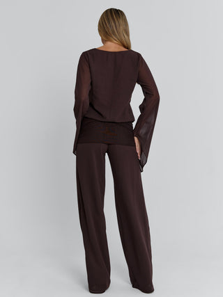 LENNA TOP CHOCOLATE Blouse 