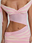 LEONA MINI DRESS PINK STRIPE Mini Dress 
