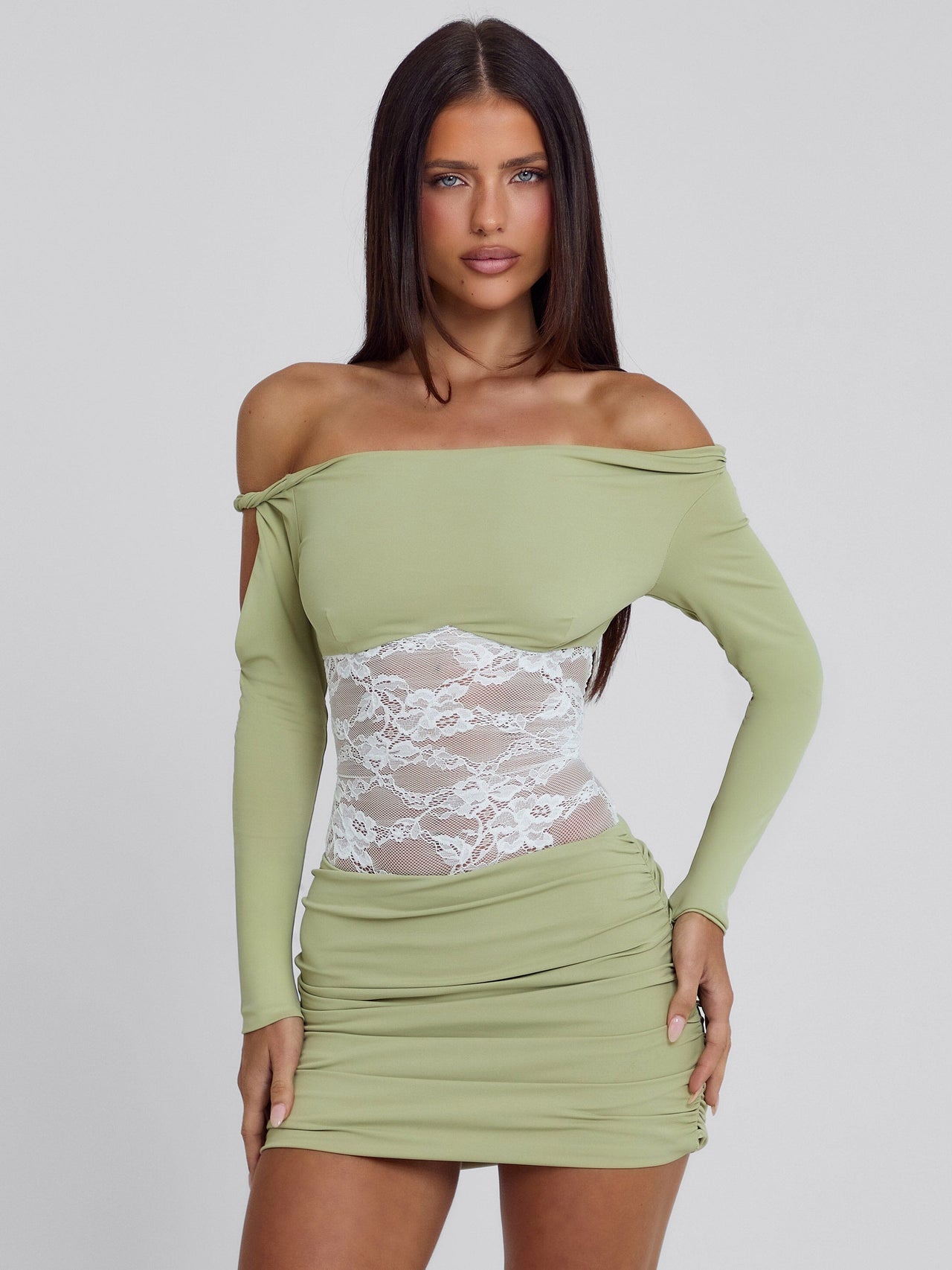 slim fit dress slacks Cara Cara Henry Green Toile Cotton Drawstring Mini Dress