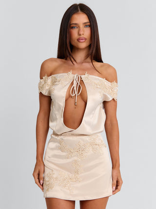 LILLIANNE MINI DRESS IVORY Mini Dress 