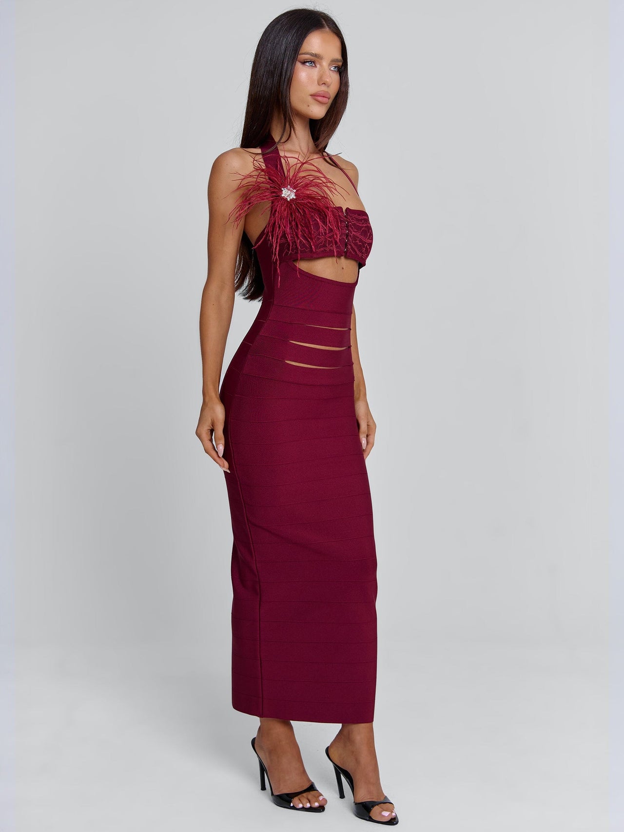 princess polly baby blue dress Burgundy Polka Dot Tulle Midi Dress – Unique Vintage