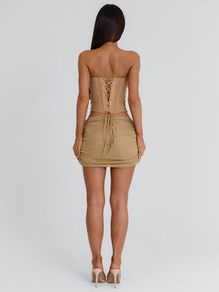 MALIYAH MINI SKIRT GOLD Mini Skirt 