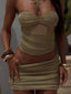 MALIYAH MINI SKIRT GOLD Mini Skirt 