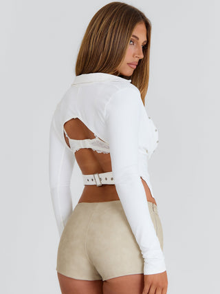 MARIAN MINI SHORTS BEIGE Shorts 