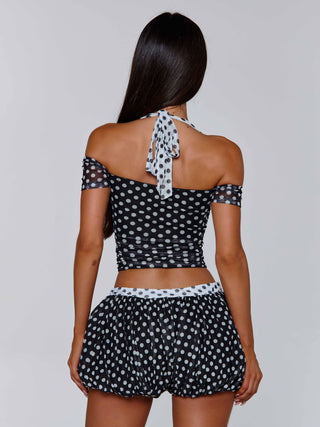 MARLOWE SHORTS BLACK POLKA DOT Shorts 