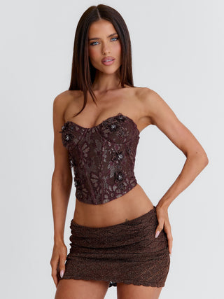 MONTY MINI SKIRT BRONZE Mini Skirt 