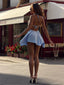MILAGROS MINI DRESS BLUE Mini Dress 