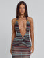 MIRAI MAXI DRESS BROWN STRIPE Maxi Dress 