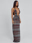 MIRAI MAXI DRESS BROWN STRIPE Maxi Dress 