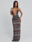 MIRAI MAXI DRESS BROWN STRIPE Maxi Dress 
