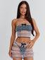 NEANAH TOP WHITE POLKA DOT Crop Top 