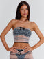NEANAH TOP WHITE POLKA DOT Crop Top 