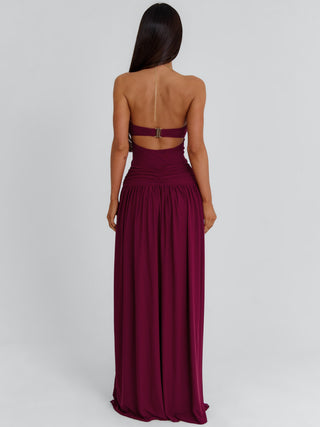 NELLY MAXI DRESS BURGUNDY Maxi Dress 