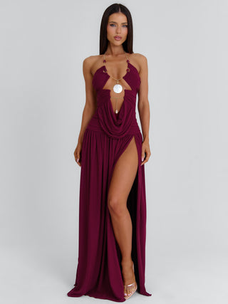 NELLY MAXI DRESS BURGUNDY Maxi Dress 