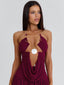 NELLY MAXI DRESS BURGUNDY Maxi Dress 