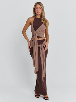 NERINA TOP CHOCOLATE Crop Top 