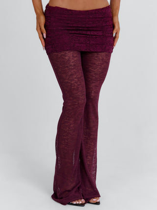 NERISSA PANTS BURGUNDY Pants 