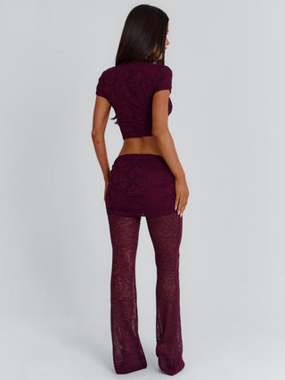 NERISSA PANTS BURGUNDY Pants 