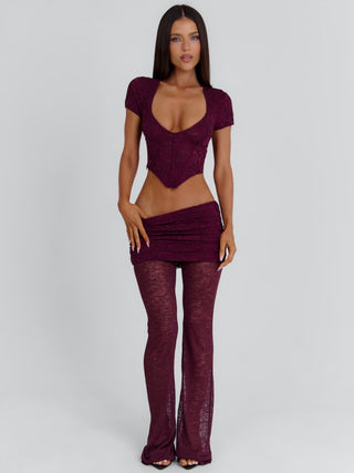 NERISSA PANTS BURGUNDY Pants 