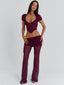 NERISSA PANTS BURGUNDY Pants 