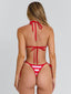 NICOLETTE BIKINI TOP RED WHITE STRIPE Bikini Top 