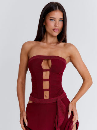NINA MINI DRESS BURGUNDY Mini Dress 