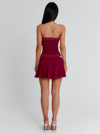 NINA MINI DRESS BURGUNDY Mini Dress 