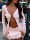 NIXIE TOP PINK Cardigan 