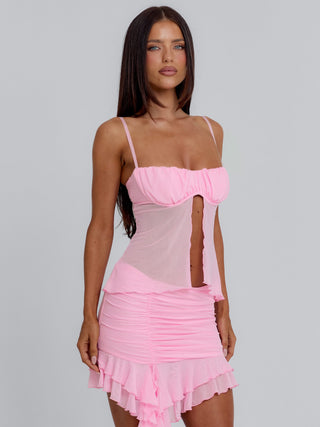 NOELLA MINI SKIRT BABY PINK Mini Skirt 