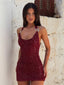 NOVELA MINI DRESS DEEP RED Mini Dress 