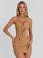 ORAYA MINI DRESS TAN Mini Dress 